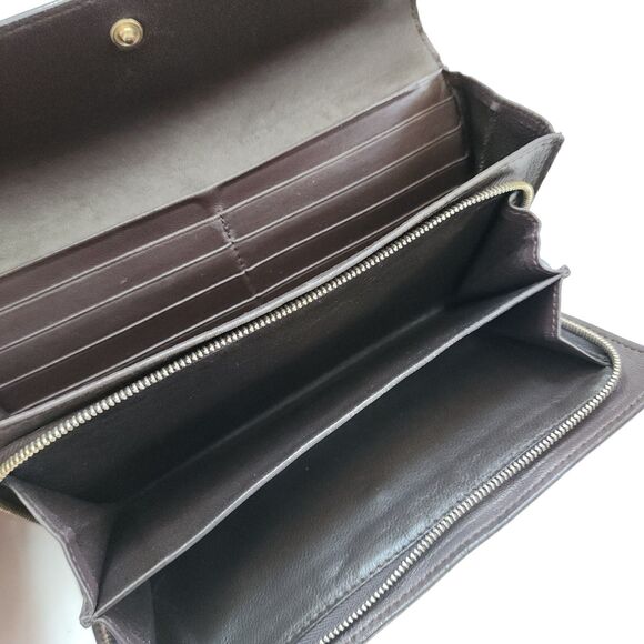 Bottega Veneta Brown Coco Woven Long Wallet Dust bag and Box - Picture 6 of 14